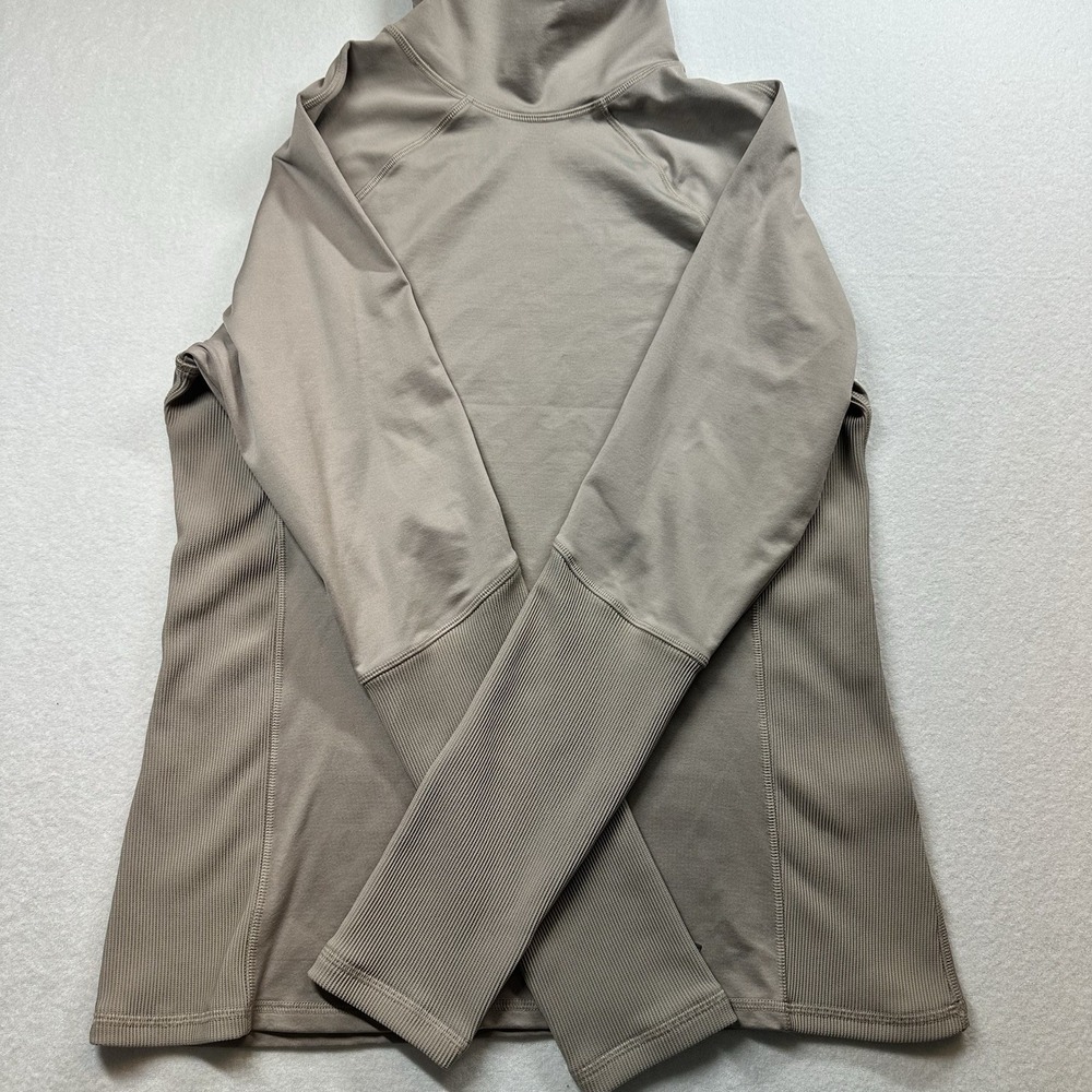 Under Armour UA Meridian ColdGear Funnel Neck Pullover Women's Large Beige - Picture 6 of 12